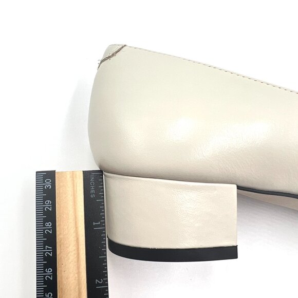 8N 8 NARROW WIDTH Walking Cradles Bone Cream Leather Heels‎ Pumps Shoes - Picture 13 of 13